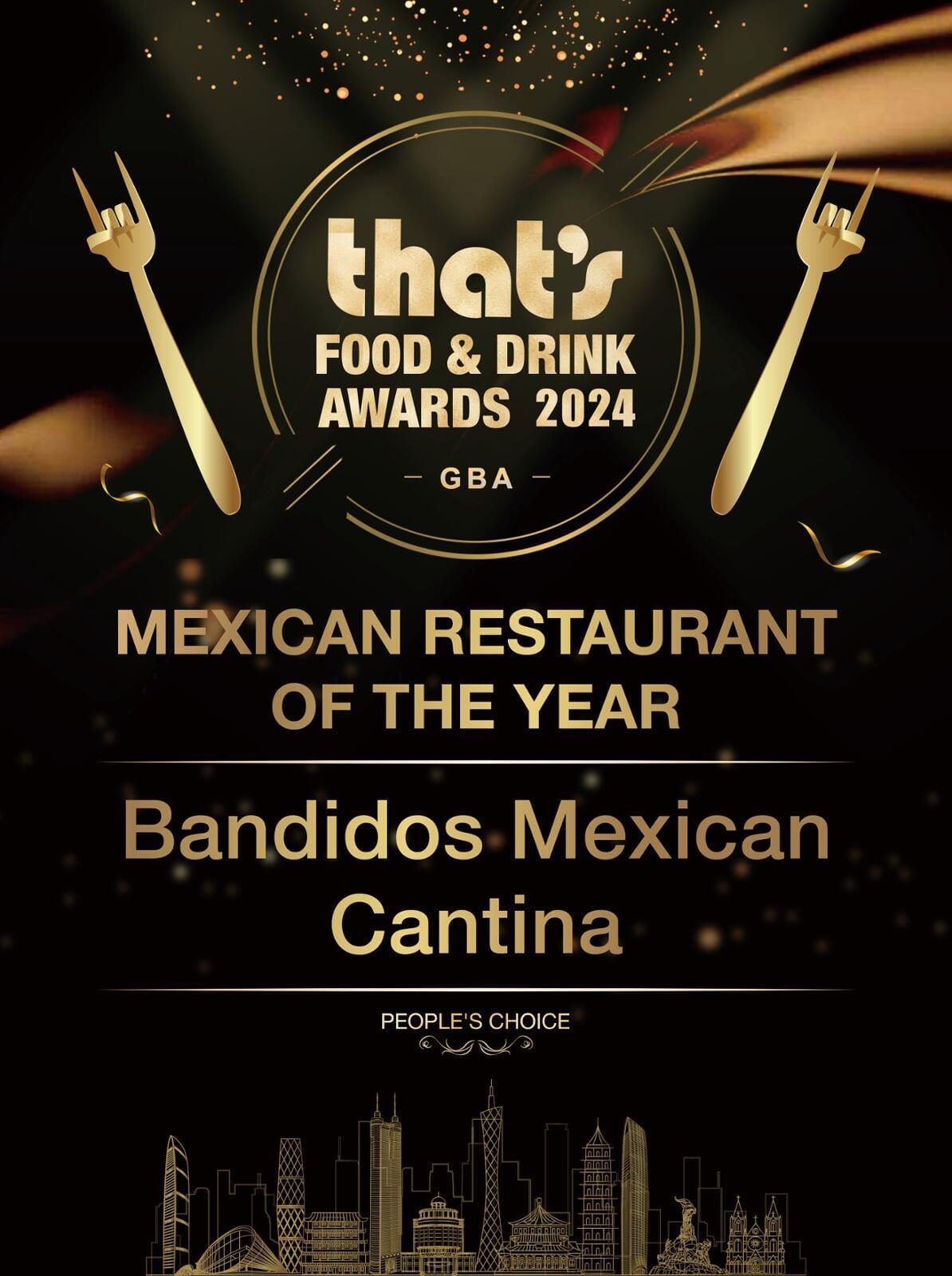 Bandidos Guangzhou – Awarded Best Mexican Restaurant 2024