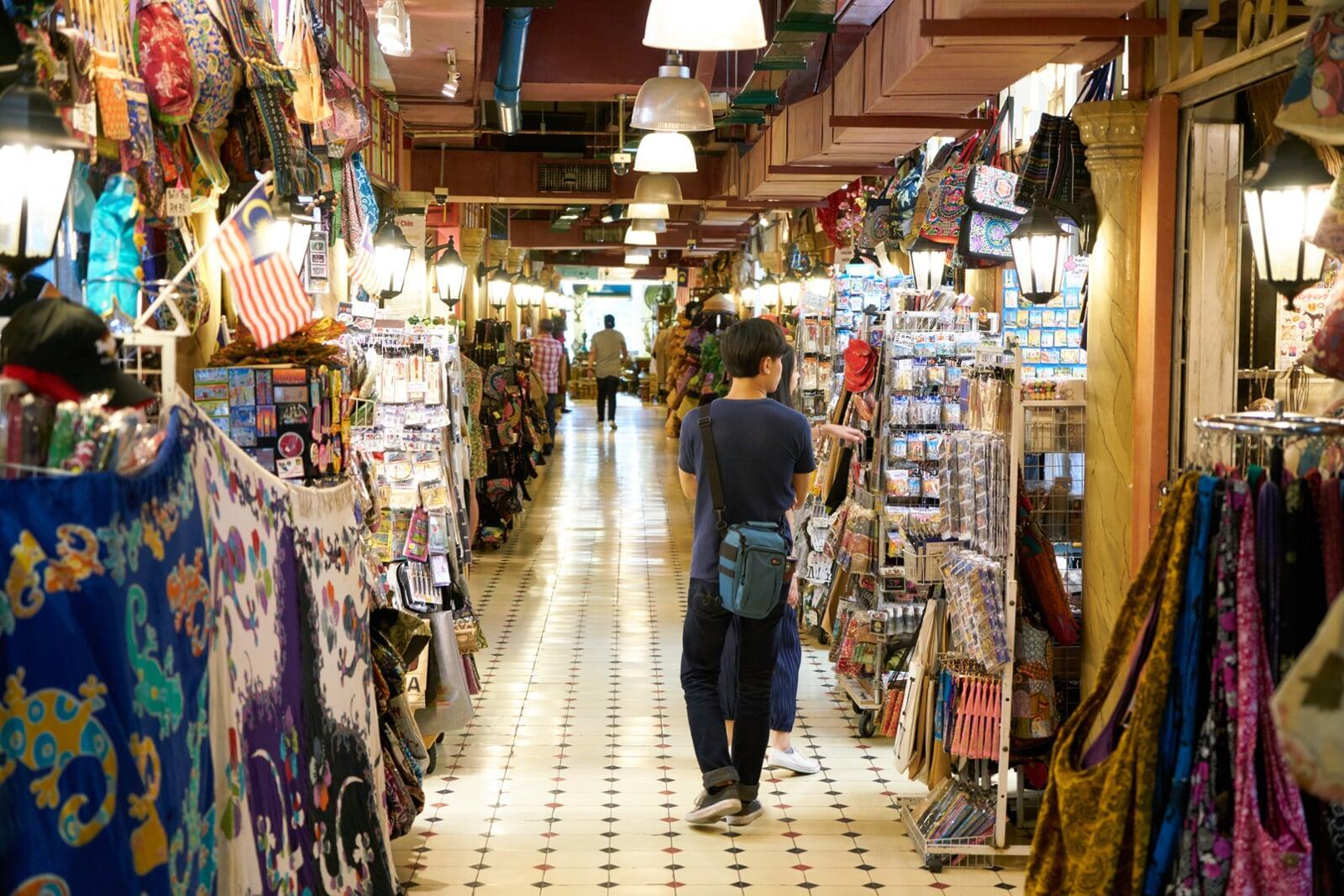 Guangzhou Wholesale Markets – Shops in a Busy Shopping Corridor