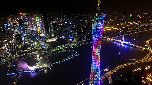 Canton Tower at Night – Stunning Light Display in Guangzhou